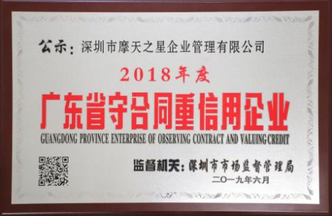 喜讯|88彩荣获“广东省守合同重信用企业”殊荣